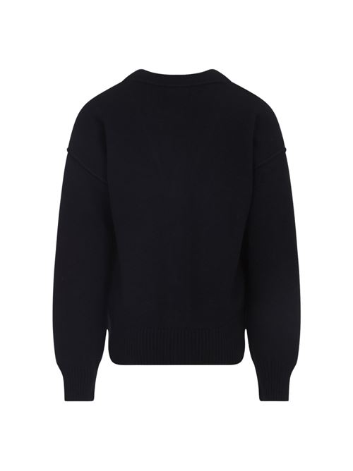 Cardigan Ami de Coeur con logo AMI PARIS | UKC367018009